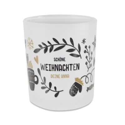 Teelichtglas satiniert